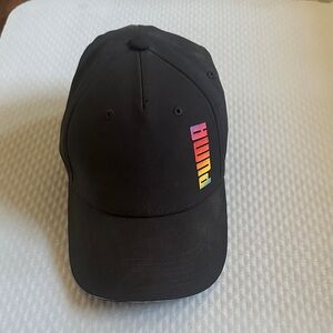 Puma Black Cap with Multicolor Logo